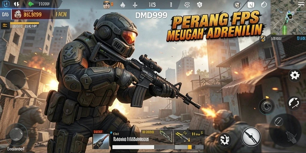 Gameplay seru DMD999 dengan aksi penuh ketegangan.