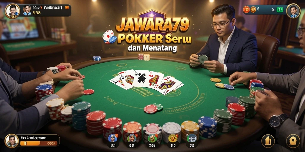 Screenshot gameplay JAWARA79 menampilkan aksi Poker yang mendebarkan.
