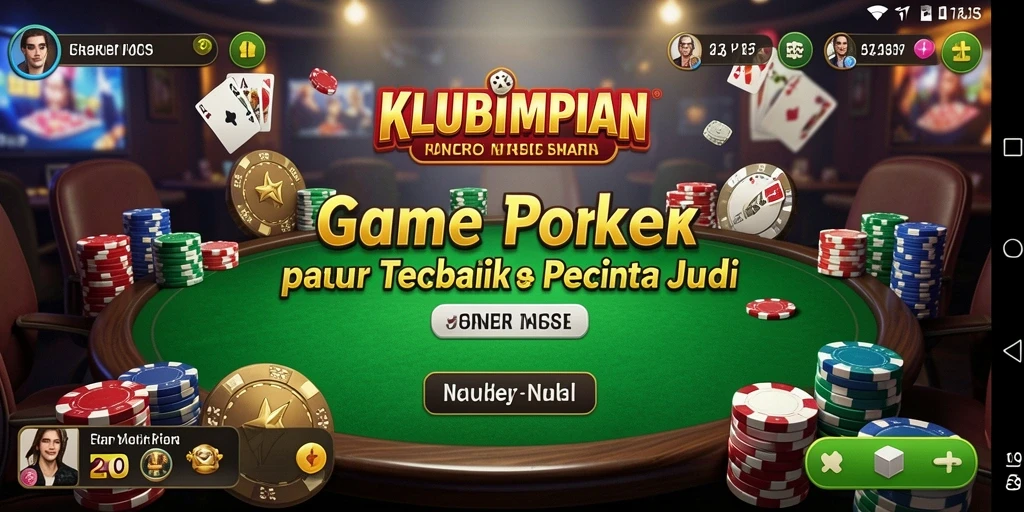 Tampilan gameplay Poker yang menegangkan di KLUBIMPIAN.