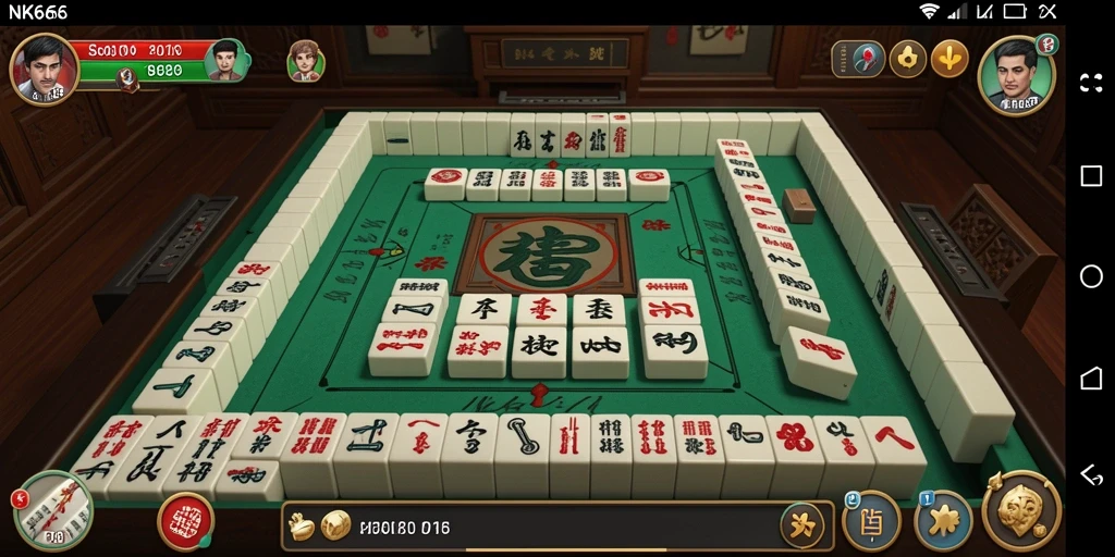 Tampilan menarik dari gameplay Mahjong di NK666.