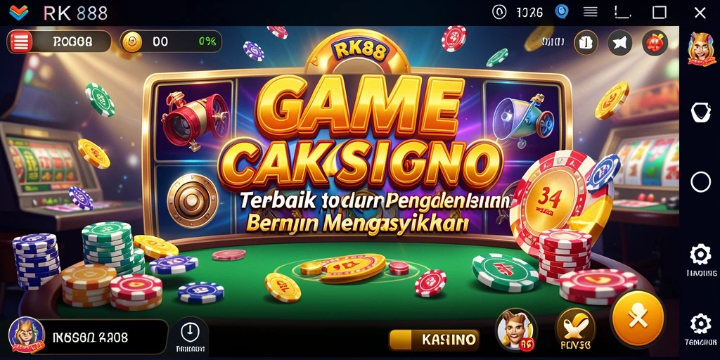Screenshot RK88 yang menampilkan gameplay Kasino yang menegangkan.