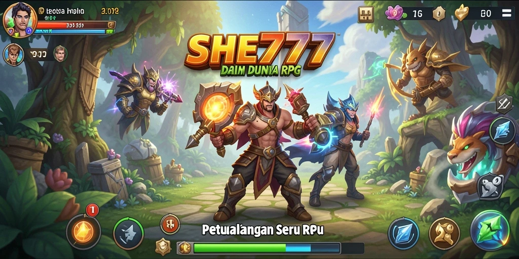 Screenshot gameplay SHE777 yang menampilkan pertarungan seru dalam RPG.